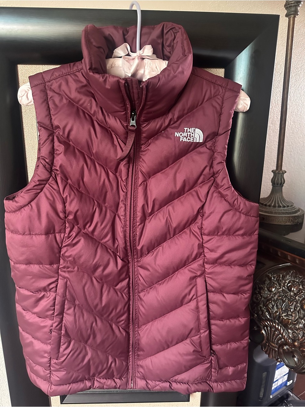 The North Face Quilted Vest in Deep Wine